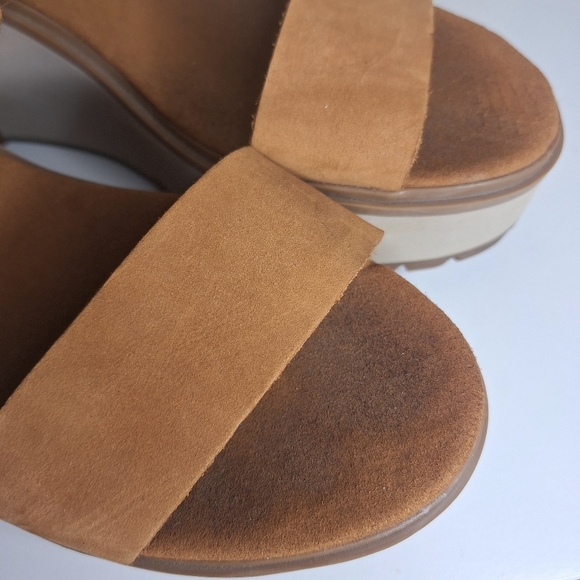 Timberland Koralyn 2 Band Wedge Rust Nubuck Sandals Size 9 - Picture 8 of 16